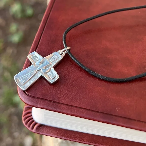 Handcrafted Cross Leather Cord - Picture 2 of 4